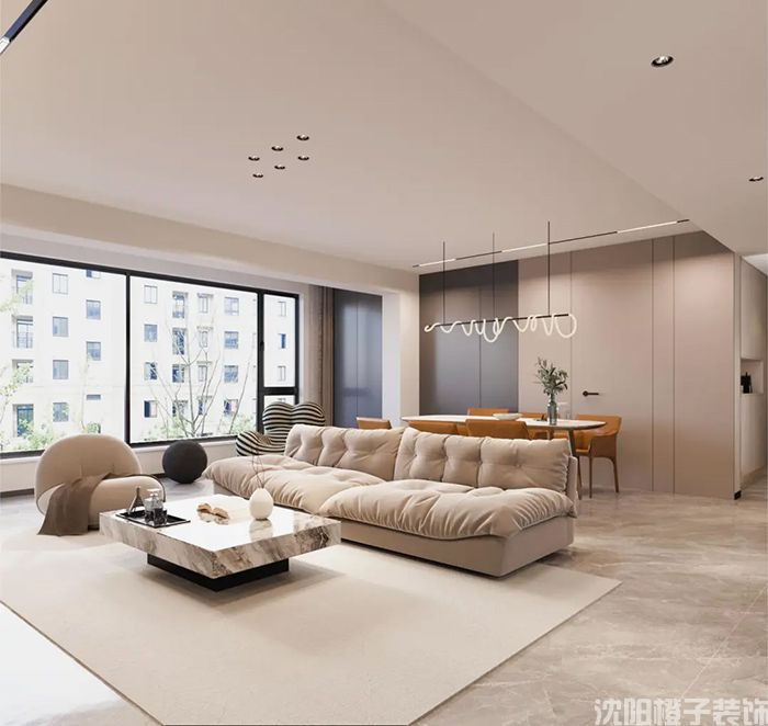 美的东堂138㎡极简奶油风(图3)